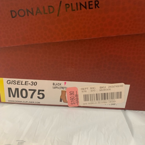 Leather Heeled Minimalist Boots by Donald/Pliner - Picture 12 of 12